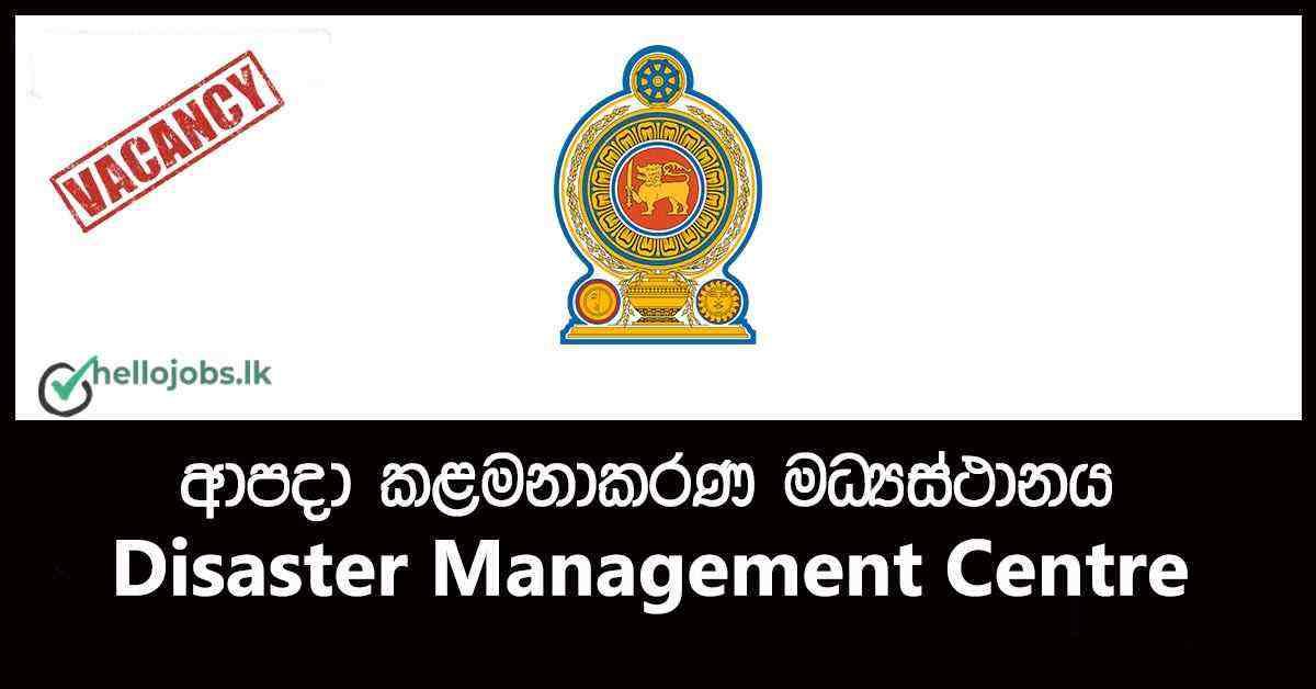 Director Disaster Management Centre job vacancies in sri lanka