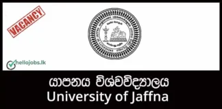 Director Physical Education, Assistant Registrar, Project Manager – University of Jaffna Job Vacancies 2026
